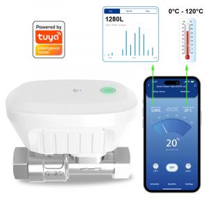 Tuya – vanne d'eau intelligente WiFi, compteur d'eau, débit d'eau, consommation, affichage de la