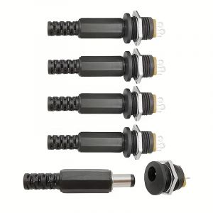 Connecteur de fil à souder à montage sur panneau, alimentation CC, prise mâle, prise femelle,