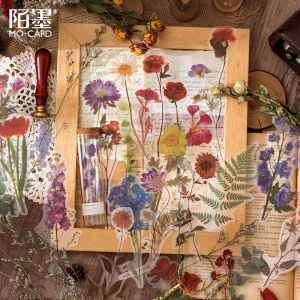 Yoofun – autocollant décoratif imperméable à fleurs naturelles, pour Scrapbooking, Journal, agenda,