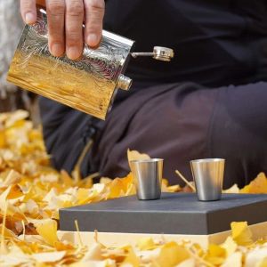 Boutique 8OZ flacons de hanche mode m&eacute;tal whisky Vodka poche Pot &agrave; vin avec entonnoir bouteille