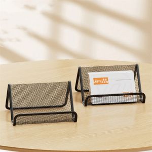 Porte-cartes de visite en maille métallique, présentoir pour carte de visite, fournitures de bureau,