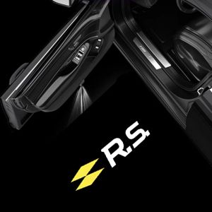 Lumi&egrave;re de courtoisie de porte de voiture LED, 2 pi&egrave;ces, pour Logo RS Clio Captur Megane Kadjar