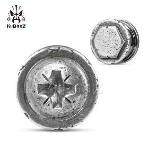 KUBOOZ bouchons d'oreille extenseurs jauges Tunnels civi&egrave;res Piercing acier inoxydable bijoux de