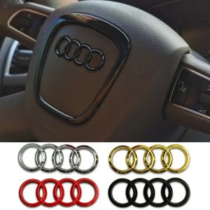 Autocollant d'emblème de volant de voiture en métal, autocollants latéraux, Audi A6L A3 A4L A5