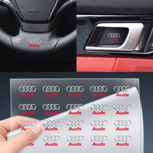Autocollant intérieur de voiture, décalcomanies de commande centrale, Badge emblème pour Audi sline