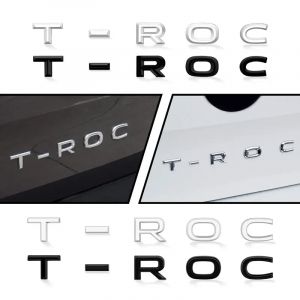 Autocollant 3D ABS chromé pour coffre de voiture, Badge autocollant pour Volkswagen TROC T-ROC,