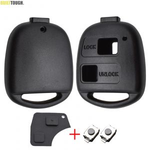 Coque de clé à 2 boutons pour interrupteurs, étui pour Toyota RAV4 Yaris Prado Corolla Land Cruiser