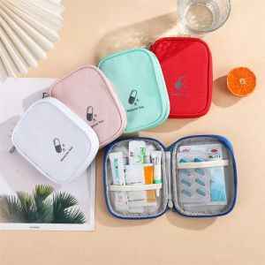 Trousse m&eacute;dicale de premiers soins portable, sac de rangement pour m&eacute;dicaments d'urgence, mini
