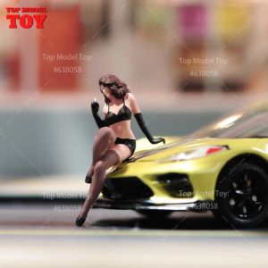 Miniatures peintes 1/24 1/64 1/43 1/87, poupée Sexy à talons hauts pour fille, scène féminine,