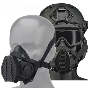 Masque respiratoire de Sport de protection pour Halloween, demi-visage, masque &agrave; gaz pour Paintball,