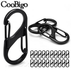 5 pi&egrave;ces Mini S mousqueton porte-cl&eacute;s mousqueton pince &agrave; ressort paracorde lani&egrave;re suspendue antivol