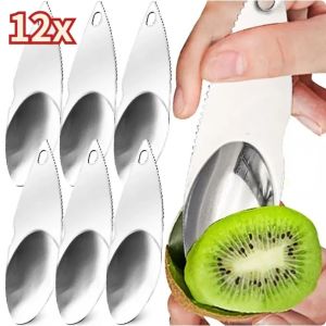 Éplucheur de Kiwi en acier inoxydable, cuillère à creuser l'avocat, coupe-fruits, couteau à éplucher