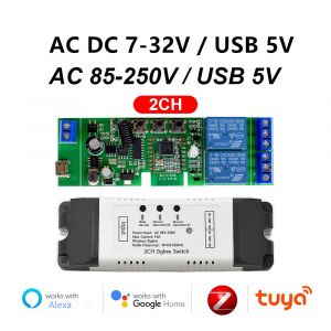 Module de relais ZigBee 1CH 2CH 4CH 5V 12V 24V 220V, t&eacute;l&eacute;commande 433MHz, bricolage, domotique