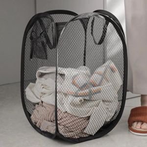 Mir de tri de linge sale pliable, cadre de lavage, sac de rangement en maille pour gril,