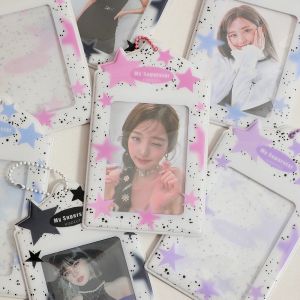 Kawaii Star 3 pouces porte-carte postale cartes postales Album carte color&eacute;e stockage Photo sac Kpop