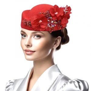 Chapeau à fleurs 3D pour Cocktail, chapeau fascinateur, casquettes d'église des années 20, chapeau