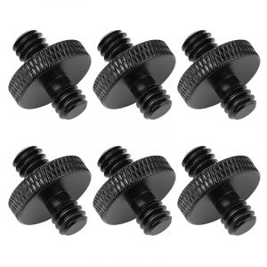 Adaptateur de vis pour trépied fileté 1/4 "mâle à 1/4" mâle, goujon à Double tête, convertisseur de