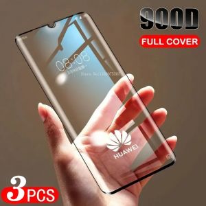 Protecteur d'écran pour Huawei Mate 60 50 40 30 20 Pro, 3 pièces, couverture complète en verre