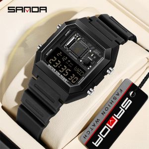 Fashon Sanda Top marque 6216 homme et femme &eacute;tudiant montre &eacute;lectronique nouveau carr&eacute; multi