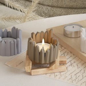 Bougeoir en grappe de cristal, moule en Silicone, ornements de bougies en gypse d'aromathérapie,