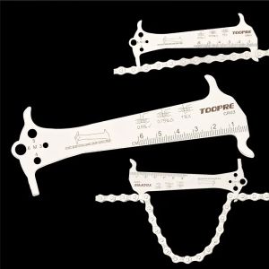 Règle d'indicateur d'usure de chaîne de vélo, outil de réparation en acier inoxydable, jauge de