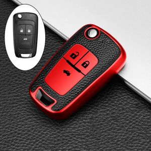 Étui en cuir TPU pour clé de voiture, 3/4 boutons, coque Fob pour Chevrolet Cruze Aveo Camaro Epica