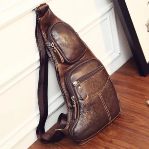 Sac &agrave; bandouli&egrave;re Vintage en cuir v&eacute;ritable pour homme, sacoche de jour, c&eacute;l&egrave;bre sac de voyage