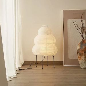Lampe de Table Akari Noguchi Yong au Design japonais, papier de riz blanc, lampes de bureau