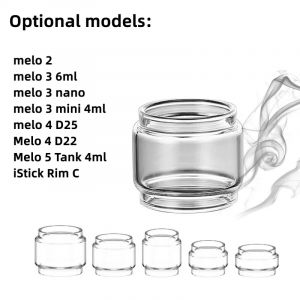 YUHETEC – Tube en verre à bulles pour Eleaf melo 2/3, 6ml/3 nano/3 mini 4ml/4 D25/4 D22/5 réservoir