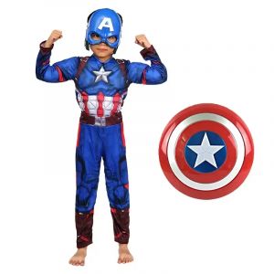 Costume musculaire Captain America, Cosplay, super-héros Captain America, combinaison musculaire,