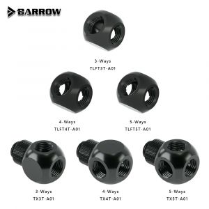 BARROW – raccords sphériques 3/4/5 voies, adaptateur fileté G1/4, connecteur Cube à bille rotatif de