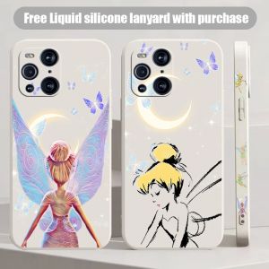 Coque de téléphone Disney Tinkerbell pour OPPO, Find X2, Bery X5 Pro Lite, Neo Reno 2 Z, 5, 6, 7, 8,
