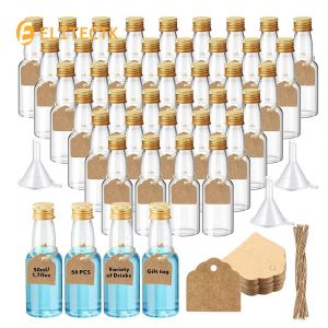 AfricdcShot-Mini Bouteille en Plastique R&eacute;utilisable pour Vodka, Champagne, Whisky, ixde Mariage,