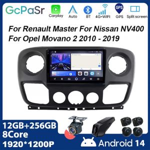 Lecteur stéréo de voiture Android, Carplay Auto, Limitation, No 2Din DVD, Renault Master, Nissan