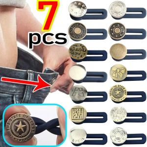 Jeans élastiques rétractables boutons extenseurs réglables doux sans couture pantalon résiliente
