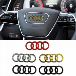 Autocollant de remplacement avec Logo de volant de voiture, pour Audi A6L A3 A4 A5 A6 A7 A8 Q6 Q7 Q8