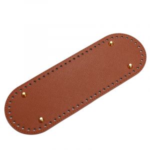 Fond de sac en cuir PU 29.5*10cm fond ovale pour sac tricoté couleur unie Rivet sac bas bricolage