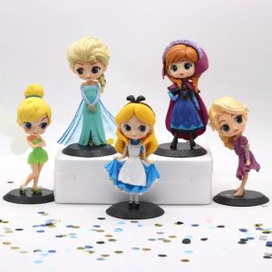 Figurine de princesse Disney fée clochette blanche-neige Elsa Anna sirène Belle emmêlée Miss fille,