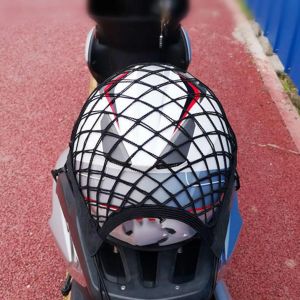 Filet de rangement pour casque de moto, sac de coffre, vélo cargo, scooter, filet à bagages, filet