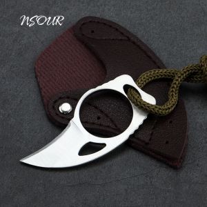 Collier couteau portable d'auto-défense pendentif unboxing couteau extérieur portable en acier