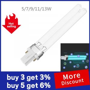 Lampe de stérilisation UV à Quartz 5W 7W 9W 11W 13W G23/2G7, ampoule à Tube UVC en forme de H,