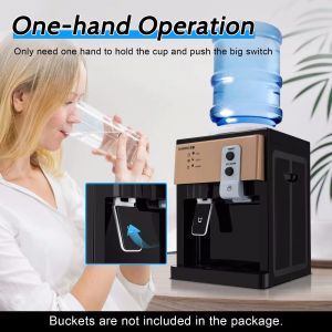 Distributeur d'eau chaude et froide électrique de bureau, chargement par le haut autoportant, 5