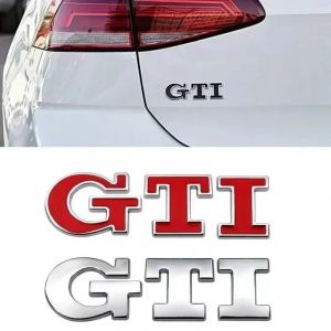 Autocollant de voiture en métal 3D, emblème GTI, autocollant latéral pour Volkswagen Golf 5 Polo