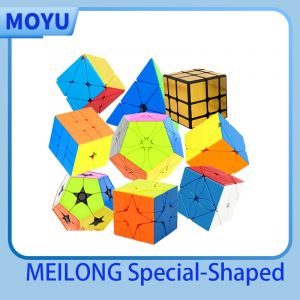 Moyu Meilong Cube de vitesse magique de forme spéciale sans colle Meilong Skewb Pyraminx jouets