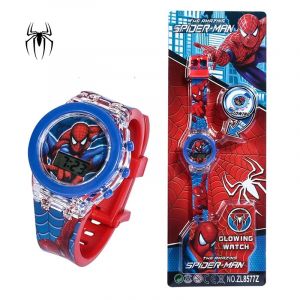 Anime Flash lumière Spiderman enfants montres pour garçons dessin animé requin Mickey enfants montre