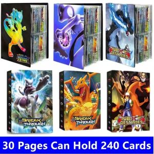 Charizard-Classeur de collection de cartes d'anime, livre de cartes d'album, carte, lettre, Mewtwo,