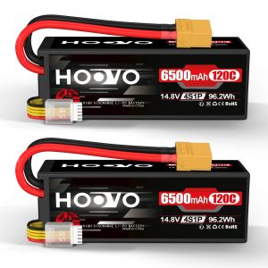 HOOVO 4S Lipo batterie 14.8V 6500mAh 120C RC batterie rigide avec prise XT90 pour RC Buggy Truggy