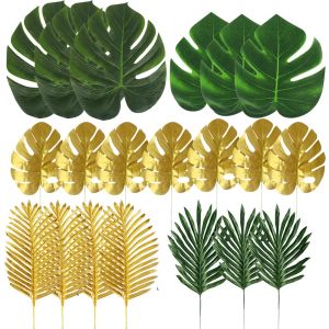 Feuilles de palmier tropicales plantes artificielles mariage d'été décor de fête à thème hawaïen