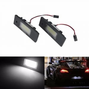 ANGRONG 2x CANBUS LED plaque d'immatriculation lumi&egrave;re pour BMW E81 E87 E63 E64 F12 E85 E86 E89 Z4