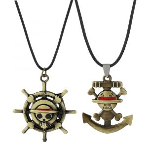 Anime une pièce Trafalgar Law collier singe D. Luffy Vintage crâne pendentif collier pour femmes